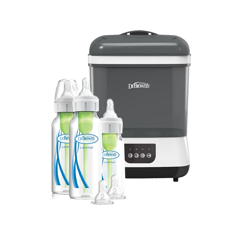 Dr Brown's Steam Sterilizer With Dyer + Anti-Colic Feeding Bottle Bundle