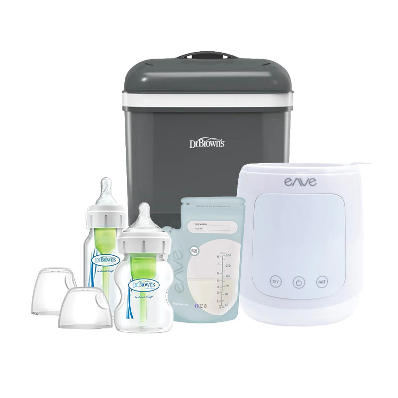 Dr Brown's Steam Sterilizer With Dyer + Electric Bottle Warmer Bundle