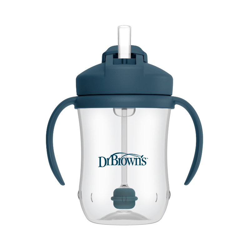 Dr Brown's 270ml Baby First Straw Cup W/Handle, 6m+