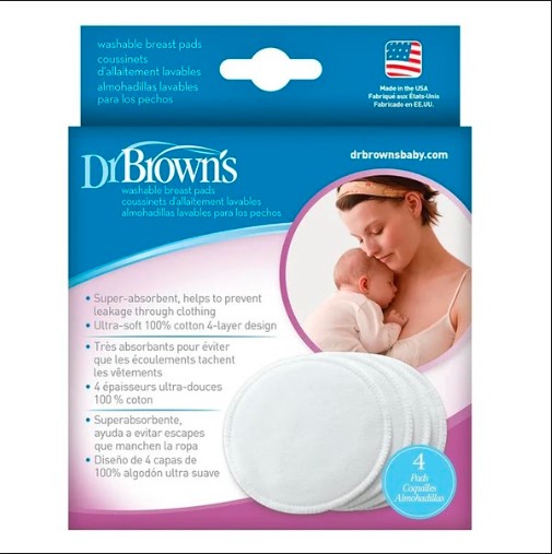 Dr Brown's Washable Breast Pads - 4pcs