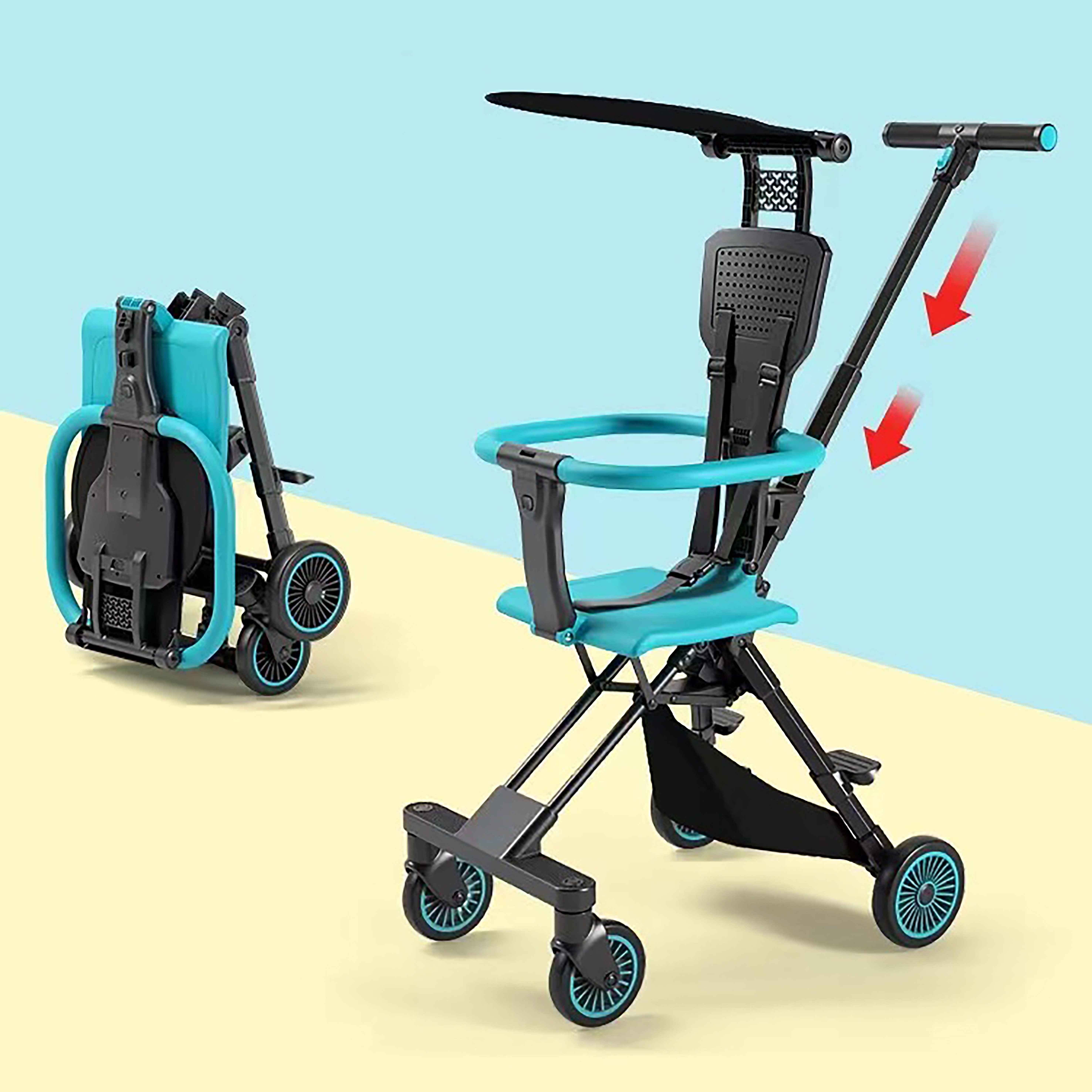 Playkids Easi 2 Way Baby Cabin Stroller Rider/Walker