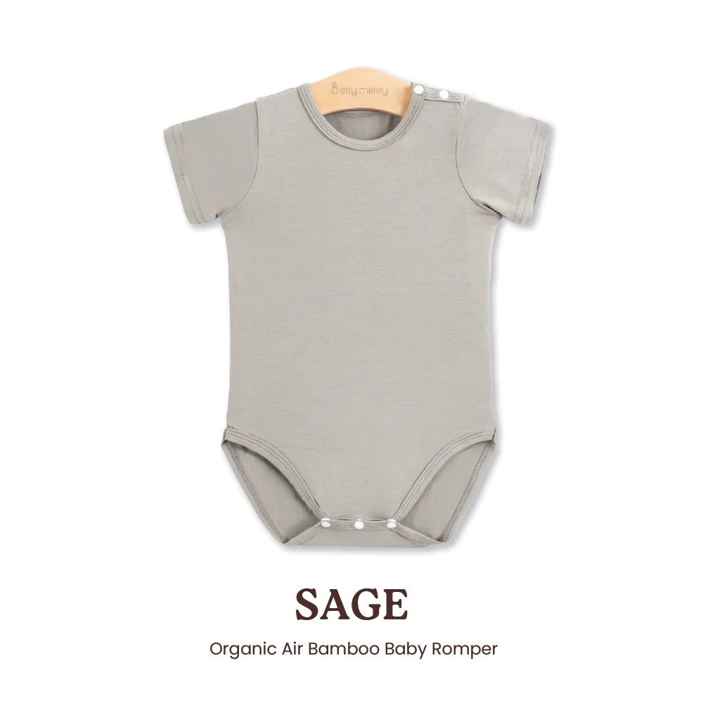 Elly Milley Signature Air Bamboo™ PlayKidz Souffle Romper - Sage