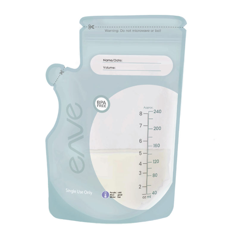 Enve Breastmilk Storage Bag With Thermal Sensor 240ml - 30pcs