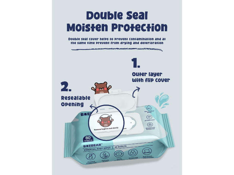 Baebear Essential Baby Wet Wipes 80 Sheets