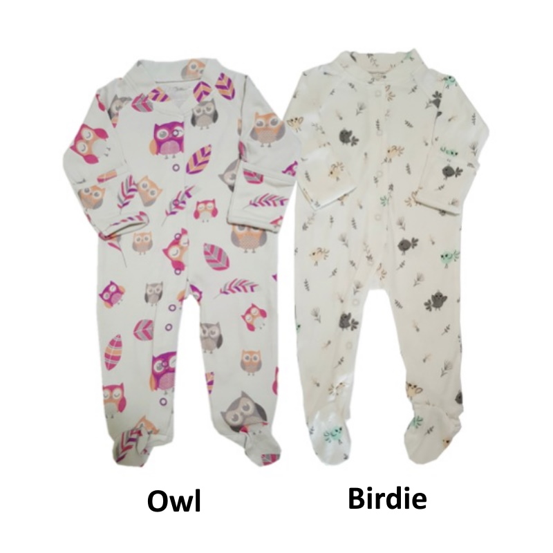 Bebe Bamboo Footie With Foldover Mitten Bundle Of 2 (Girl Designs)