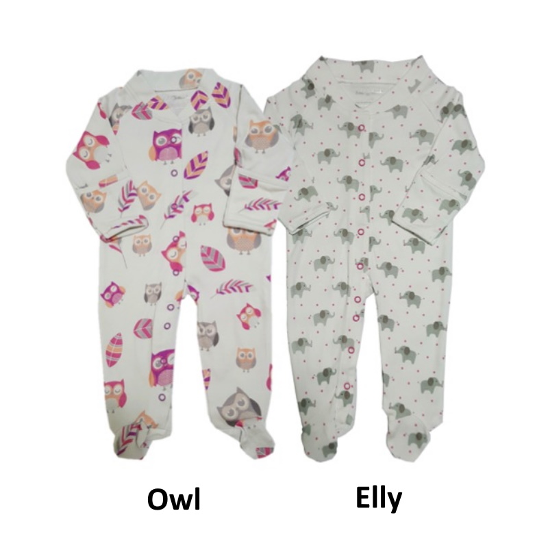 Bebe Bamboo Footie With Foldover Mitten (Elly)
