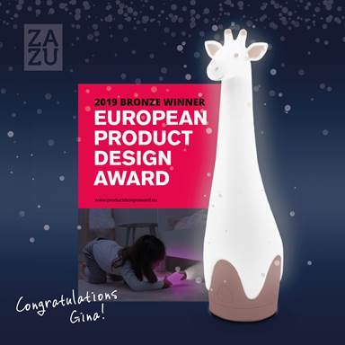 Zazu Rechargeable Torch And 7 Colors Nightlight, Gina The Giraffe