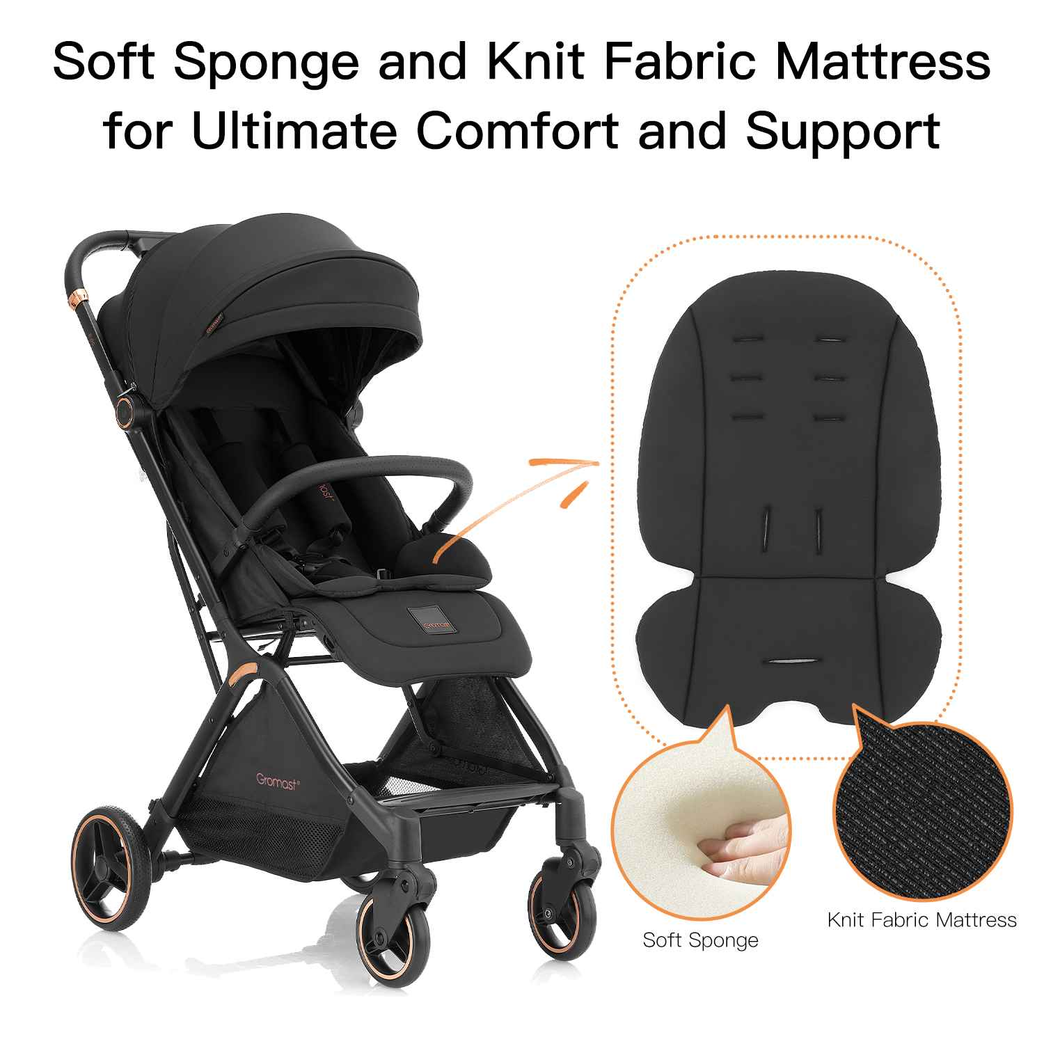 GROMAST Automatic Folding Baby Stroller