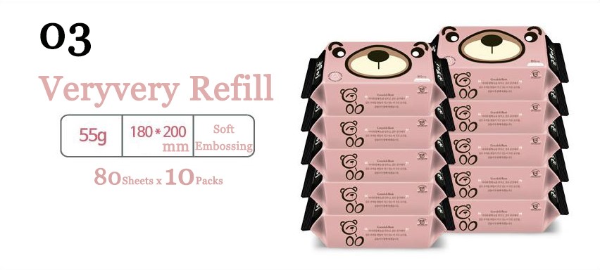 Gomdoli Organic Wet Wipes 80s (10 Packs) - Very Very Refill