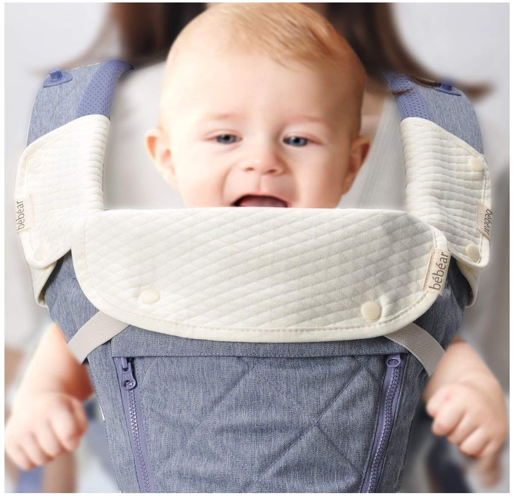 Bebear Teething Combo - 1 Set Of Teething And 1 Pc Bib (Light Cream)