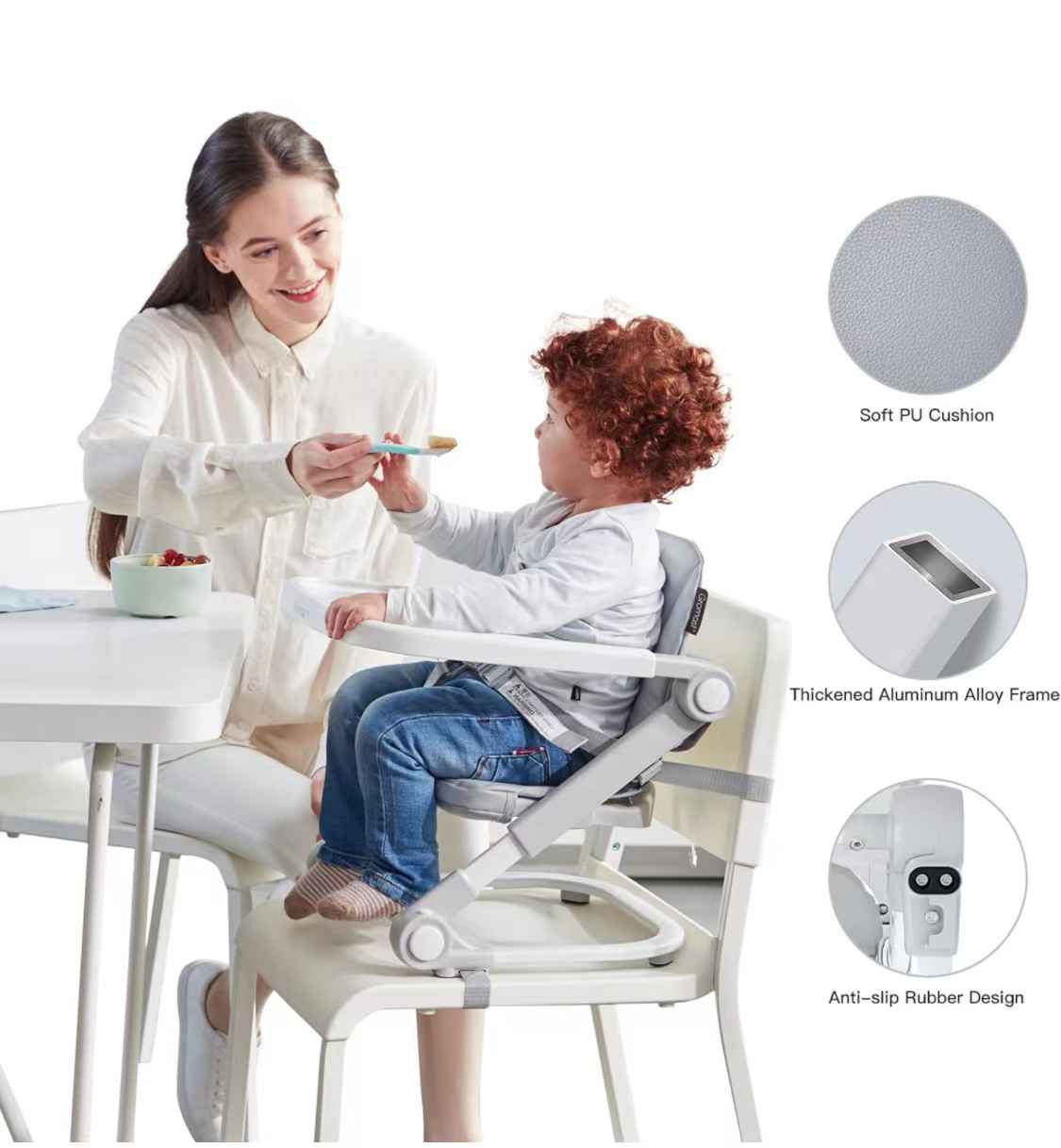 Gromast Baby Foldable & Portable Travel Dining Booster With Carrying Case