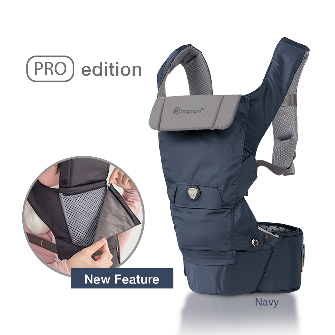Hugpapa Dial-Fit Pro 3-in-1 Hip Seat Baby Carriers (with 7 Enhanced Features)