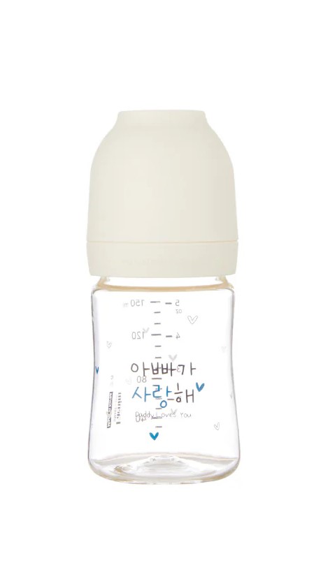 Haenim NEW Launch PA Baby Bottle 150ml - White (with Teats Size S/M/L/XL)
