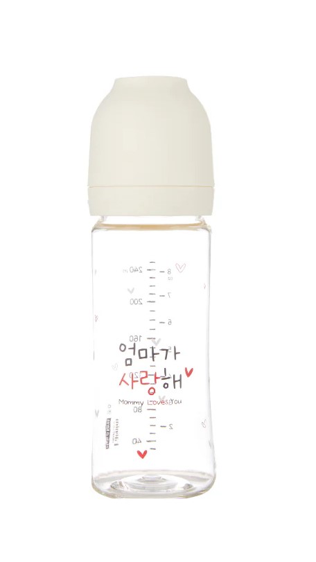 Haenim NEW Launch PA Baby Bottle 250ml - White (with Teats Size S/M/L/XL)