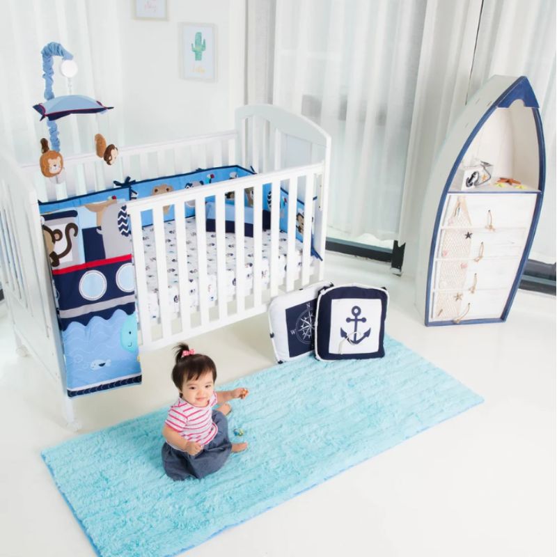 Happy Cot Happy Dream 4-in-1 Convertible Baby Cot + Free Mosquito Net + Toddler Side Guard