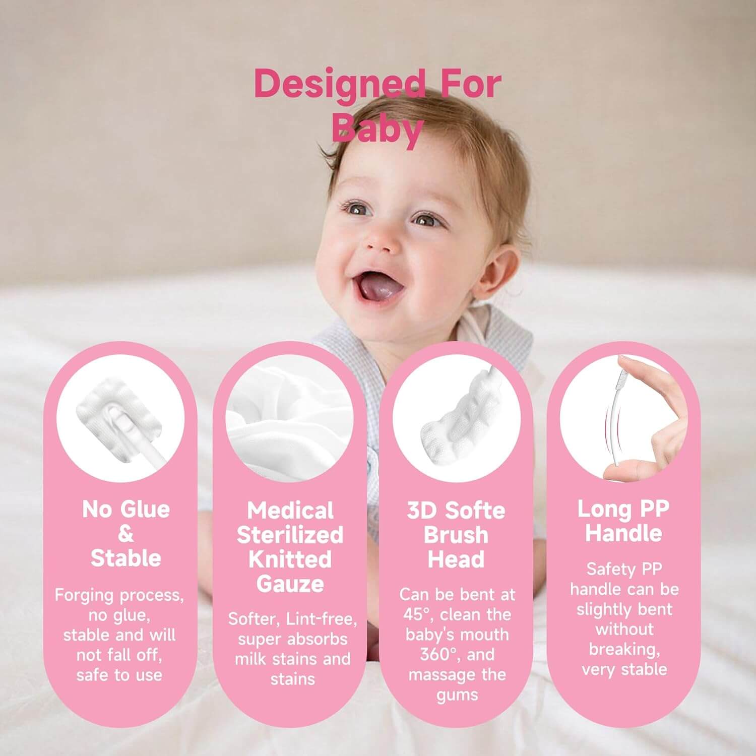 Homie 30pcs Safety Disposable Baby Oral Cleaner