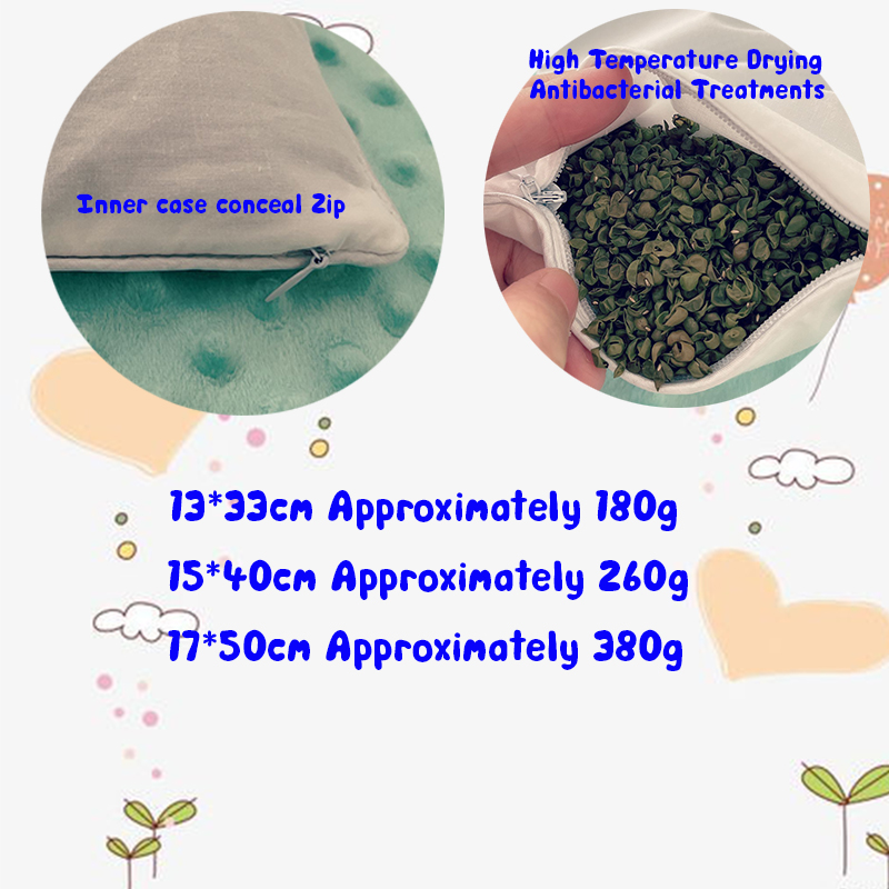 Homie Organic Green Bean Sprout Husk Pillow (Bean Sprout Husk + Inner Filling Case + Pillow Case)