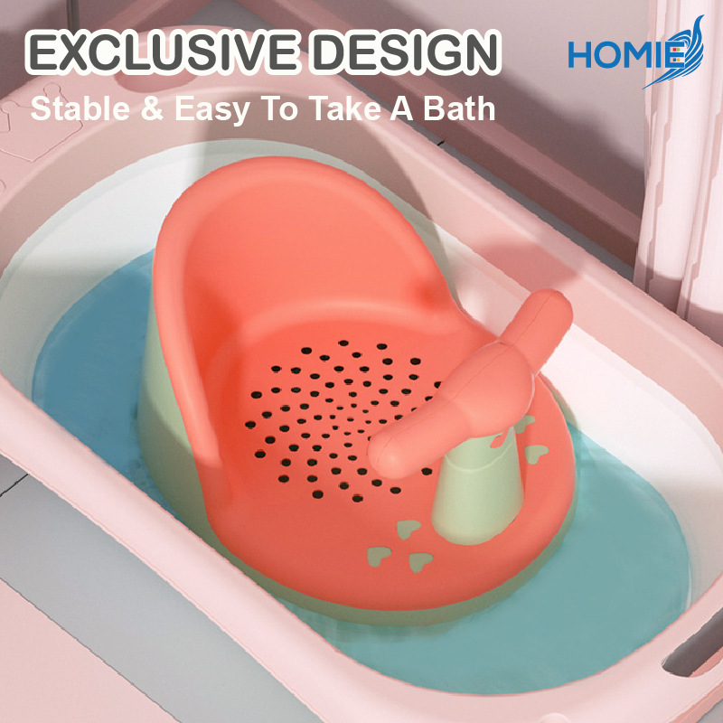 Homie Baby Bath Seat / Soft Silicone Shower Chair - Assorted *Choose Design At Booth