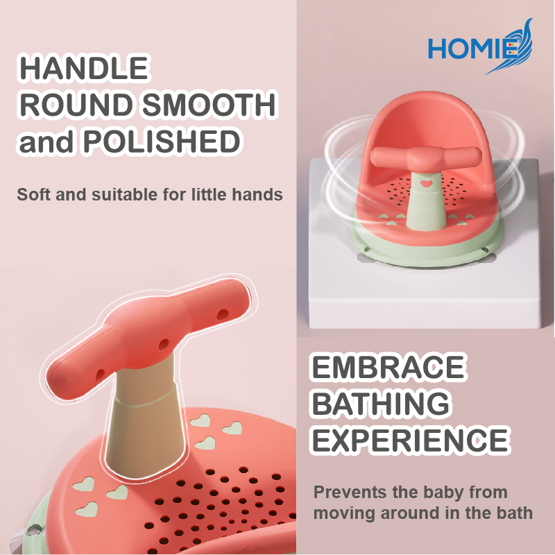 Homie Baby Bath Seat / Soft Silicone Shower Chair - Assorted *Choose Design At Booth
