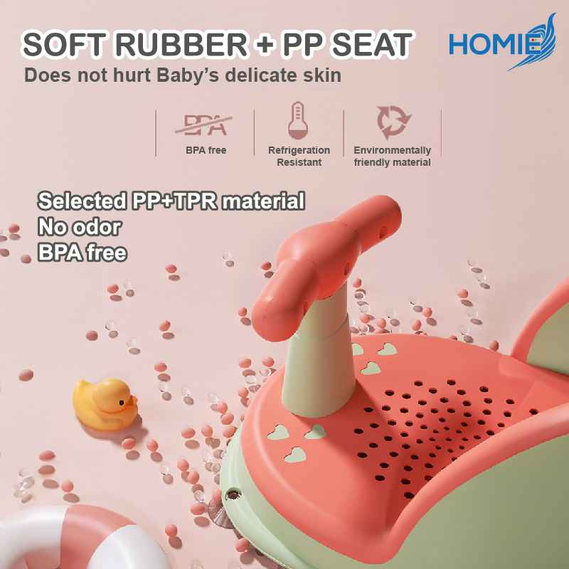 Homie Baby Bath Seat / Soft Silicone Shower Chair - Assorted *Choose Design At Booth