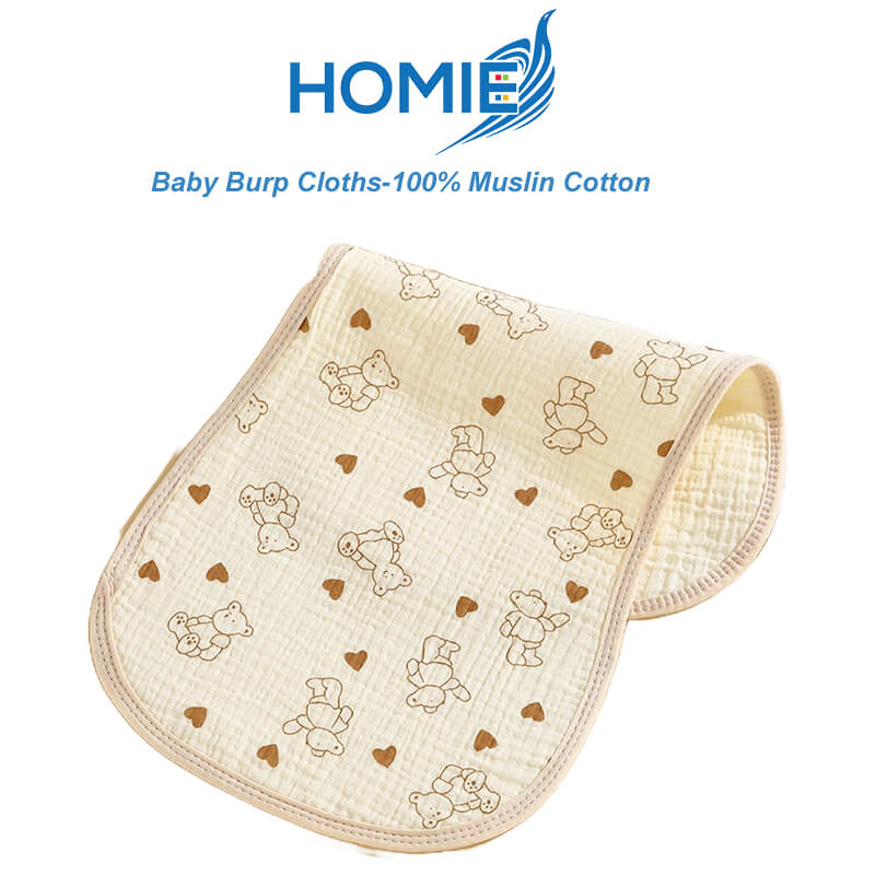 Homie Baby Burp Cloths 100% Muslin Cotton - Assorted *Choose Design At Booth