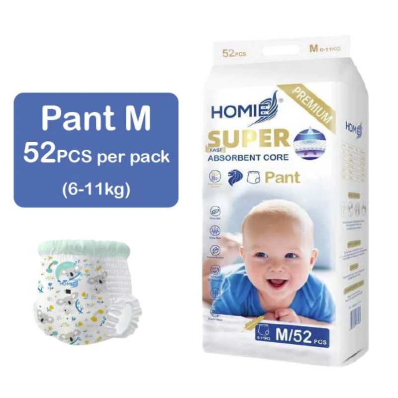 Homie Diaper Premium Ultra Thin Baby Diapers - Assorted Sizes (Tape & Pants)