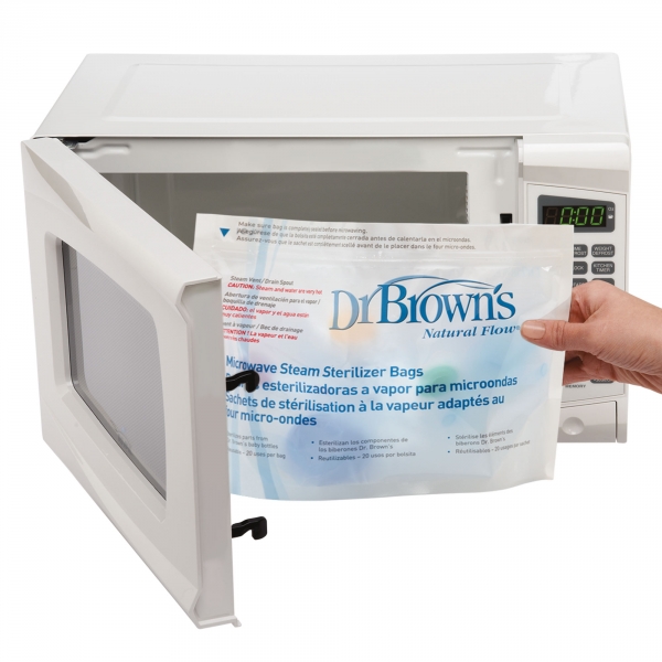 [Bundle Of 2] Dr Brown's Microwave Steam Sterilizer Bags; 5-pack