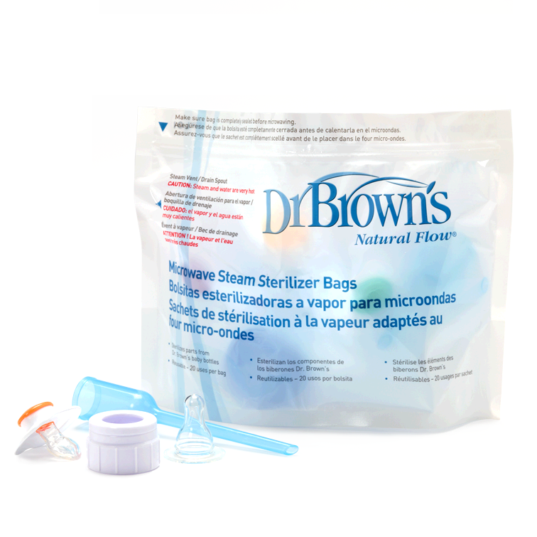 [Bundle Of 2] Dr Brown's Microwave Steam Sterilizer Bags; 5-pack