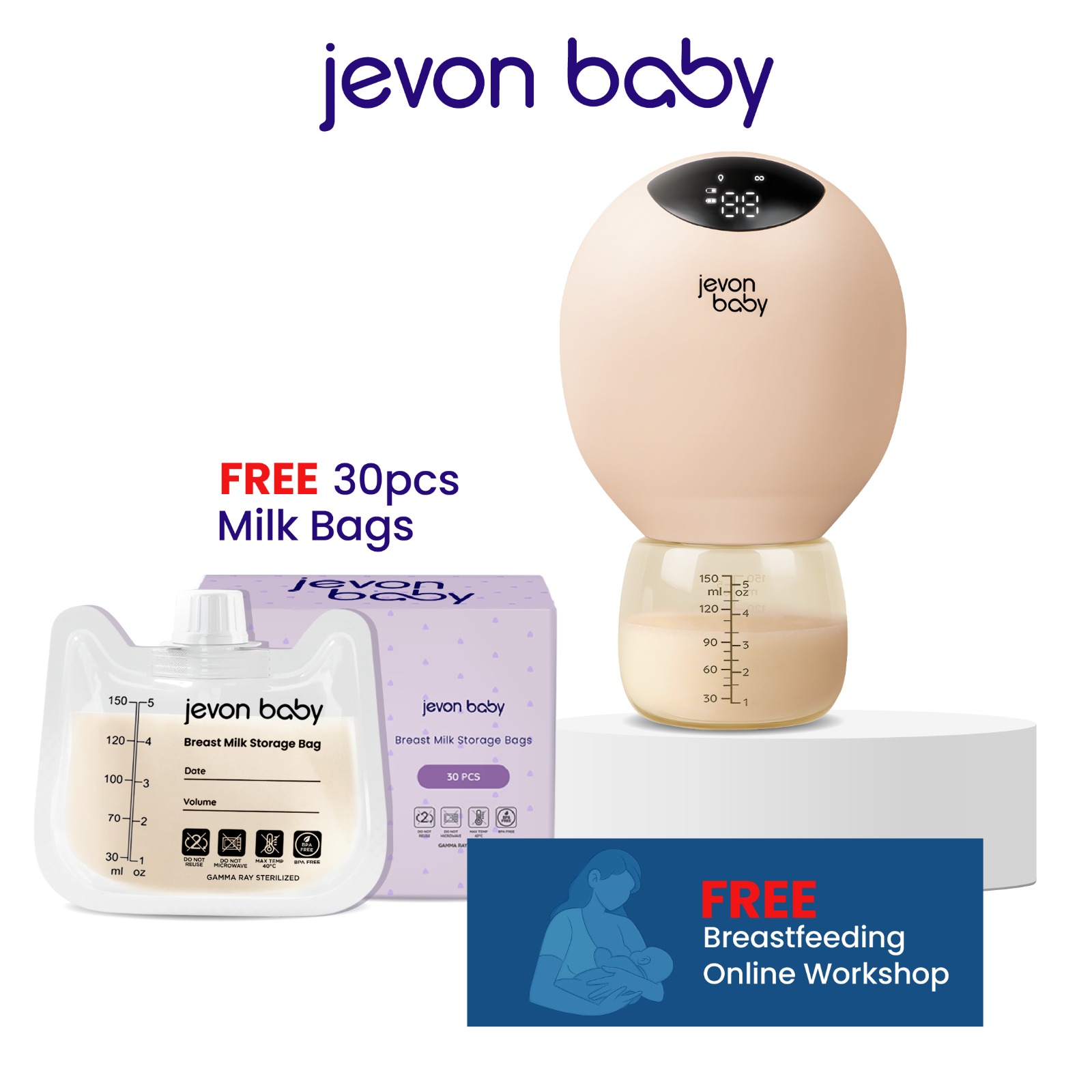 Jevon Baby Breast Pump