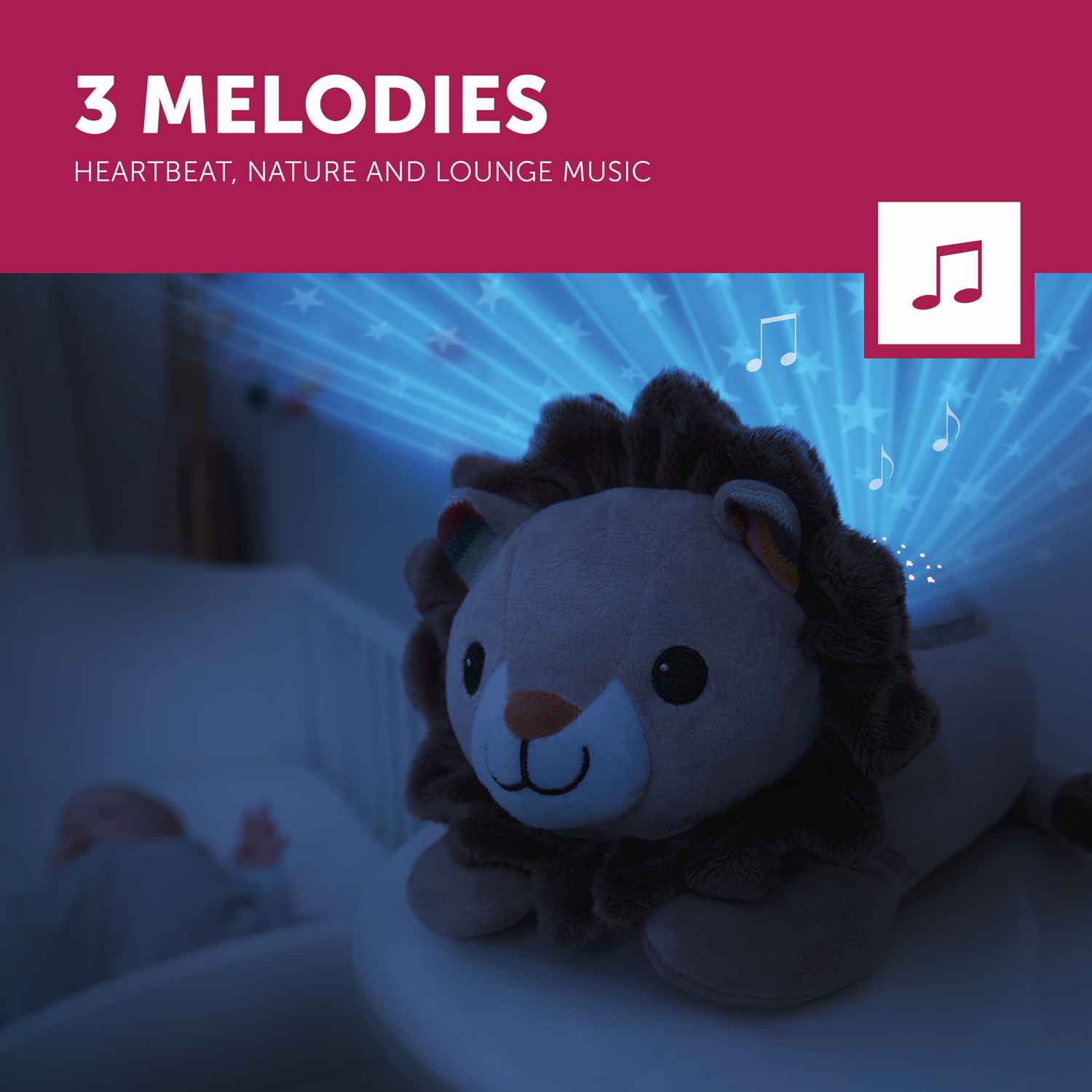 Zazu Star Projector Sleep Soother With Melodies And Cry Sensor - Leo The Lion