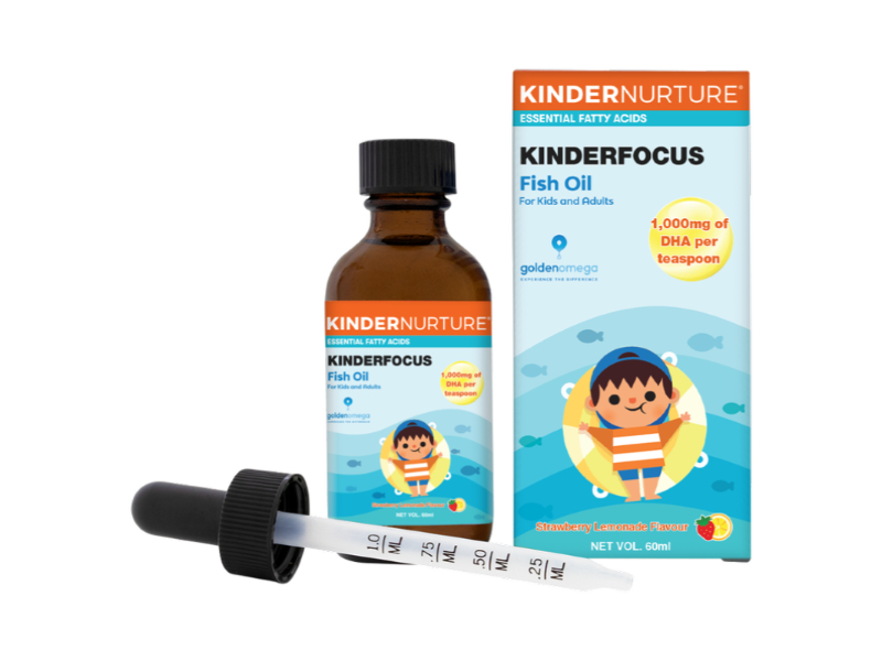 KinderNurture KinderFocus Fish Oil- Strawberry Lemonade, 60 Ml (Expiry: 12/2026)