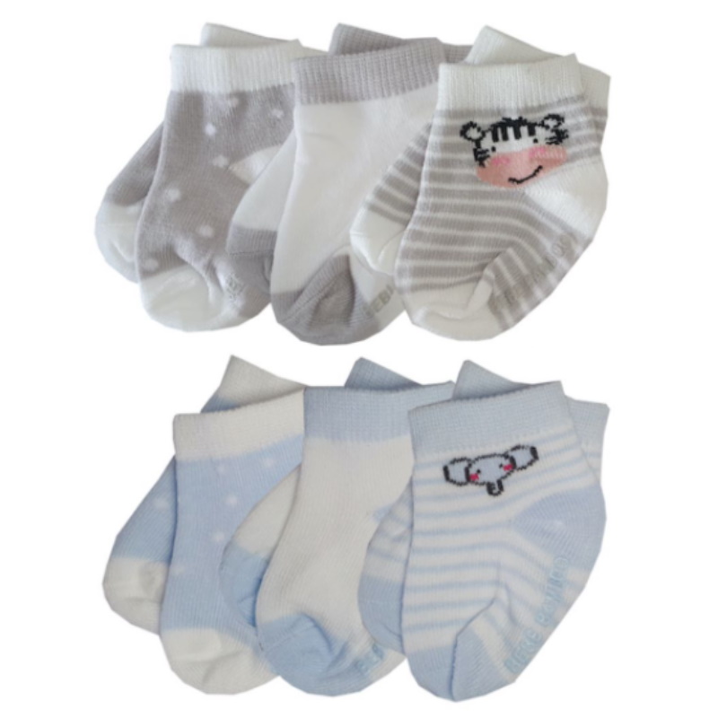 Bebe Bamboo Baby Socks (Pack Of 3 Pairs) Boy Design - Bundle Of 2