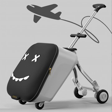 Lucky Baby Zinbang Baby Travel Stroller/Ride On Cabin Size Expandable Luggage 20 Inch - Black