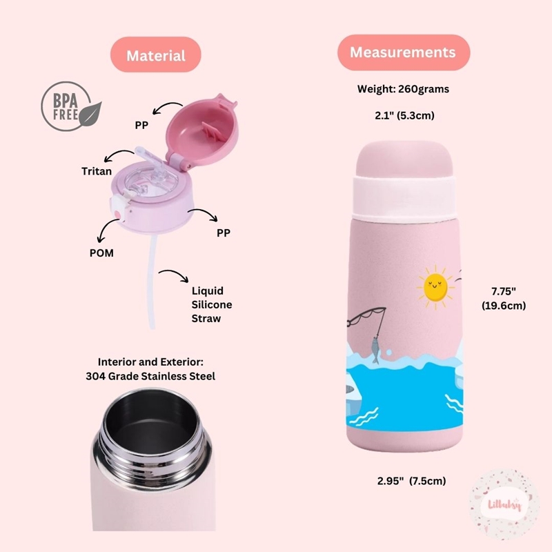 Lilbubsy Insulated Thermal Stainless Steel Bottle