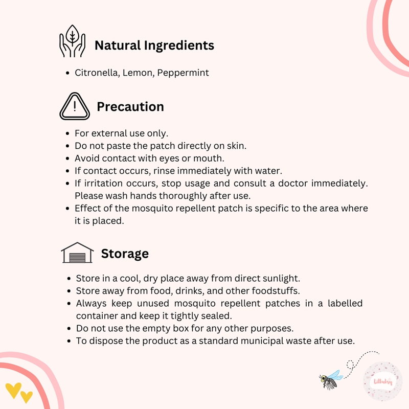 Lilbubsy Mosquito Repellent Patches 1 Box