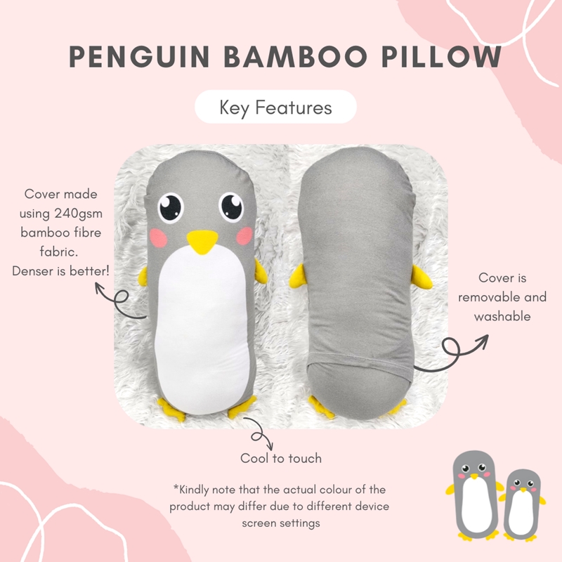 Lilbubsy Penguin Bamboo Pillow / Pillow Case