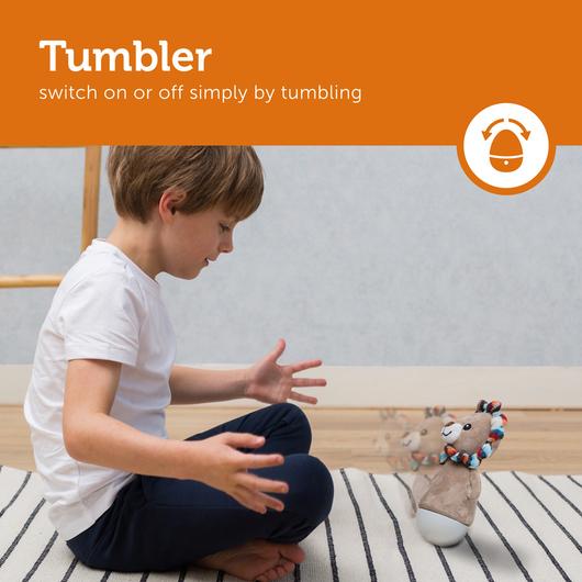 Zazu Tumbler Lamp With Muli-color Nightlight By Touch Sensor, Lex The Lion