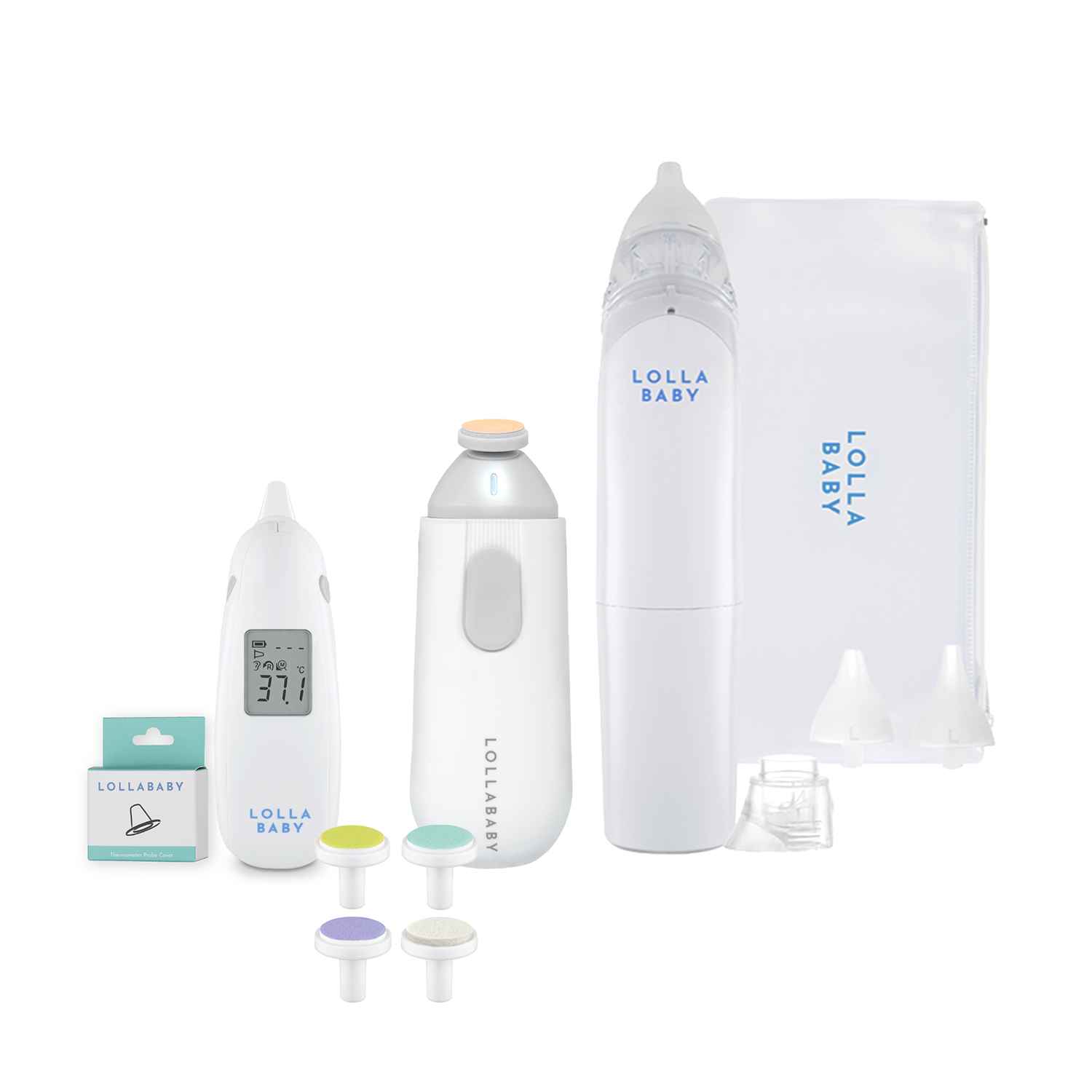 Lollababy New Born Bundle (Electric Nasal + Nail Trimmer + In Ear Thermometer) + FREE GIFT