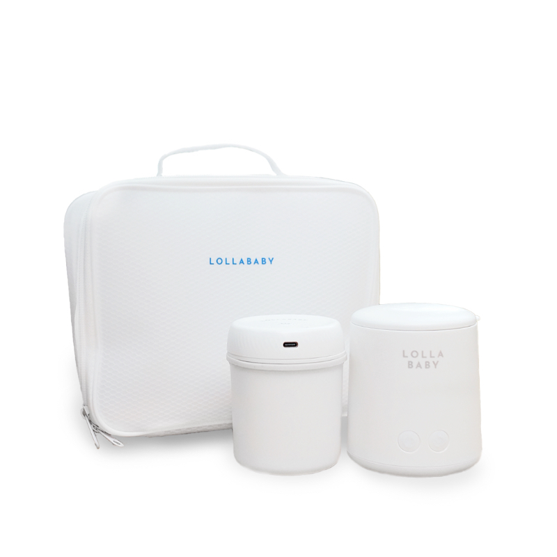 Lollababy On-The-Go Essentials (SwirlPro™ Portable Warmer + UV Pod + EVA Mesh Pouch)