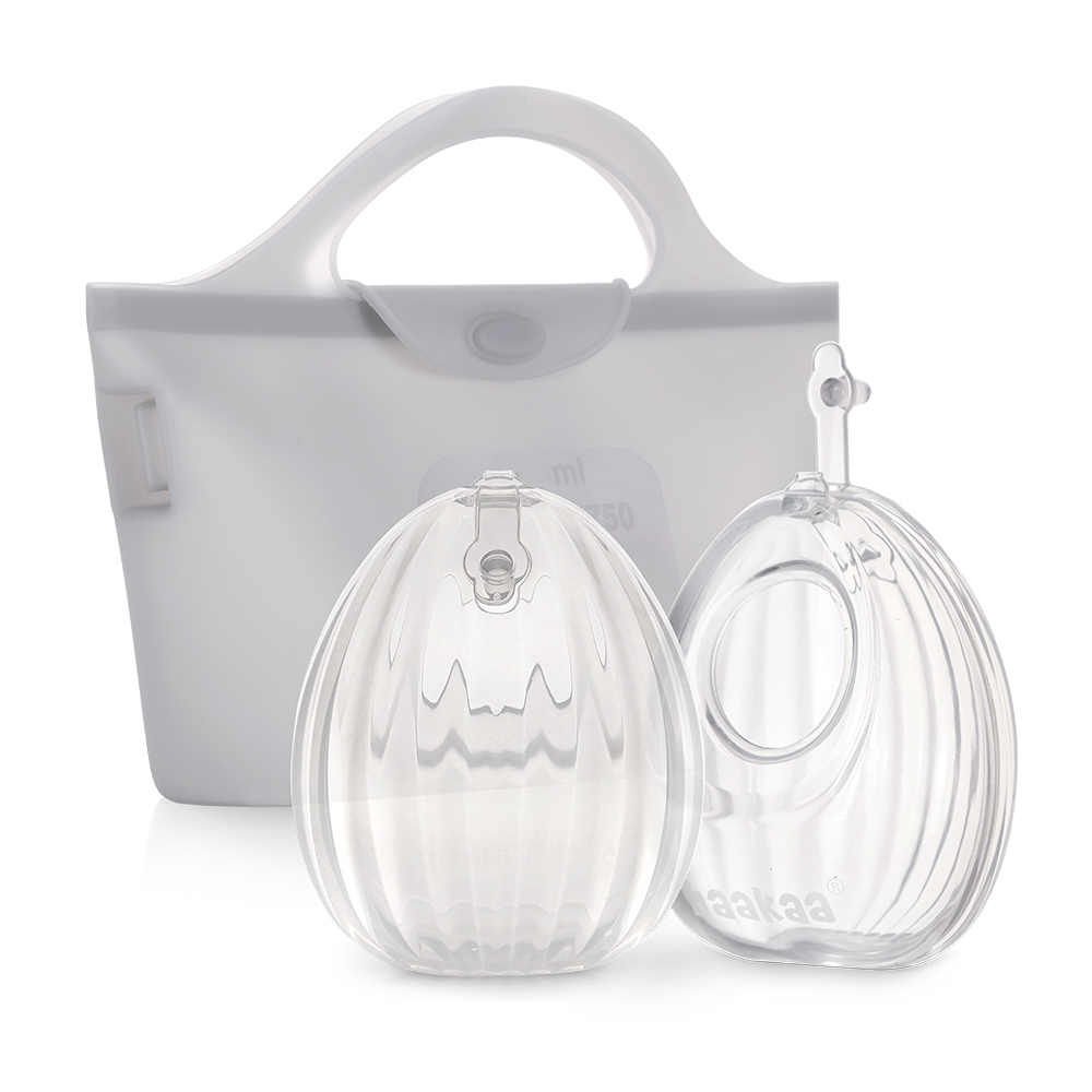 Haakaa 75ml Shell Pumps & Steriliser Bag Combo