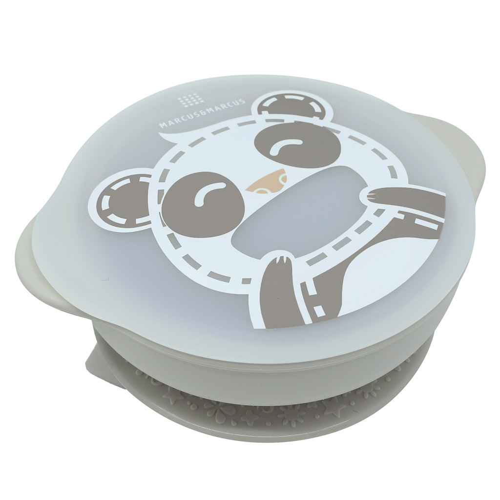 Marcus & Marcus Suction Bowl With Lid - Panda