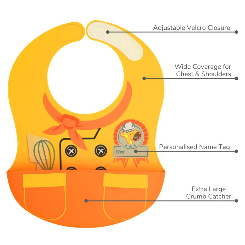 Marcus & Marcus Wide Coverage Silicone Bib