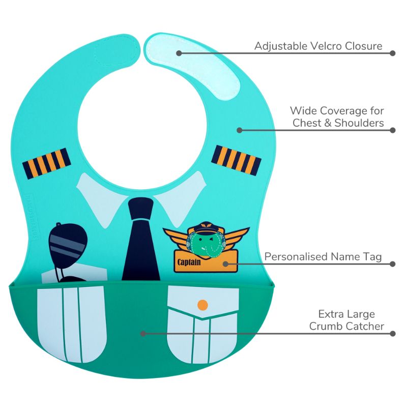Marcus & Marcus Wide Coverage Silicone Bib