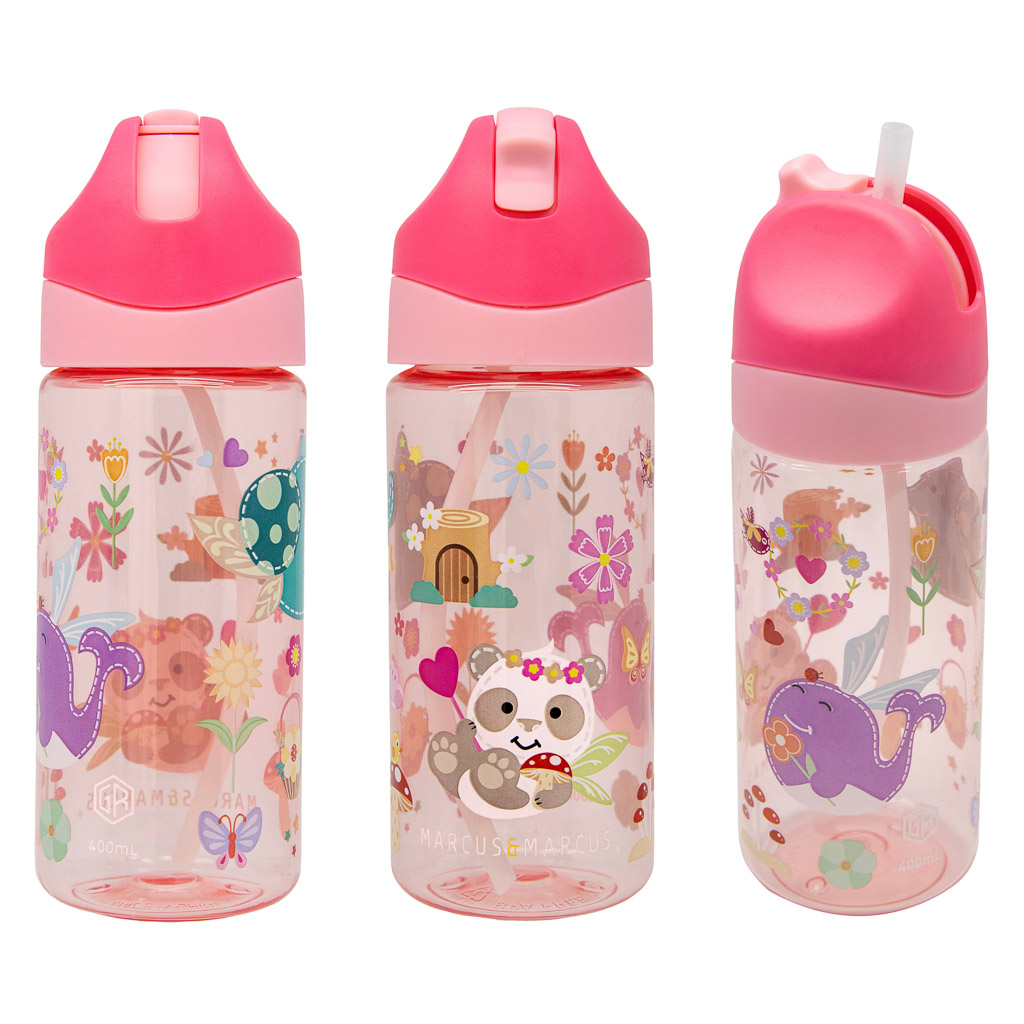 Marcus & Marcus Antibacterial Tritan Straw Bottle (400ml)