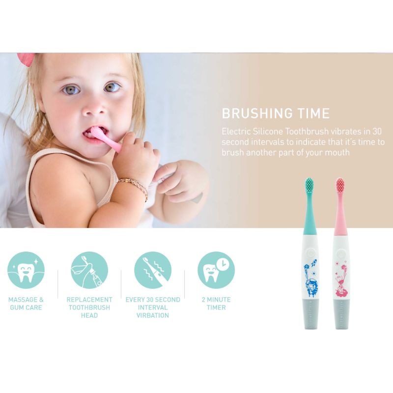 Marcus & Marcus Kids 2-Min Sonic Silicone Electric Toothbrush