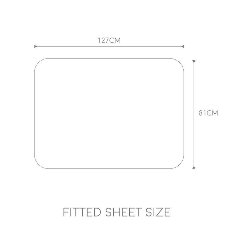 Baby Beannie Fitted Sheets (127 X 81cm) Assorted