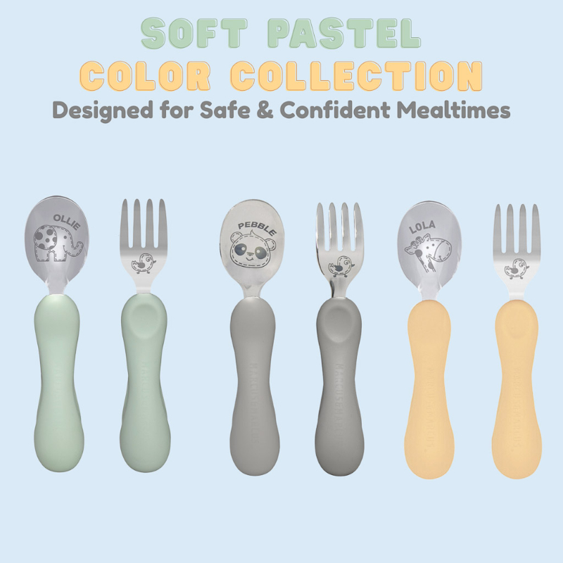 Marcus & Marcus Easy Grip Spoon & Fork Set With Cutlery Case
