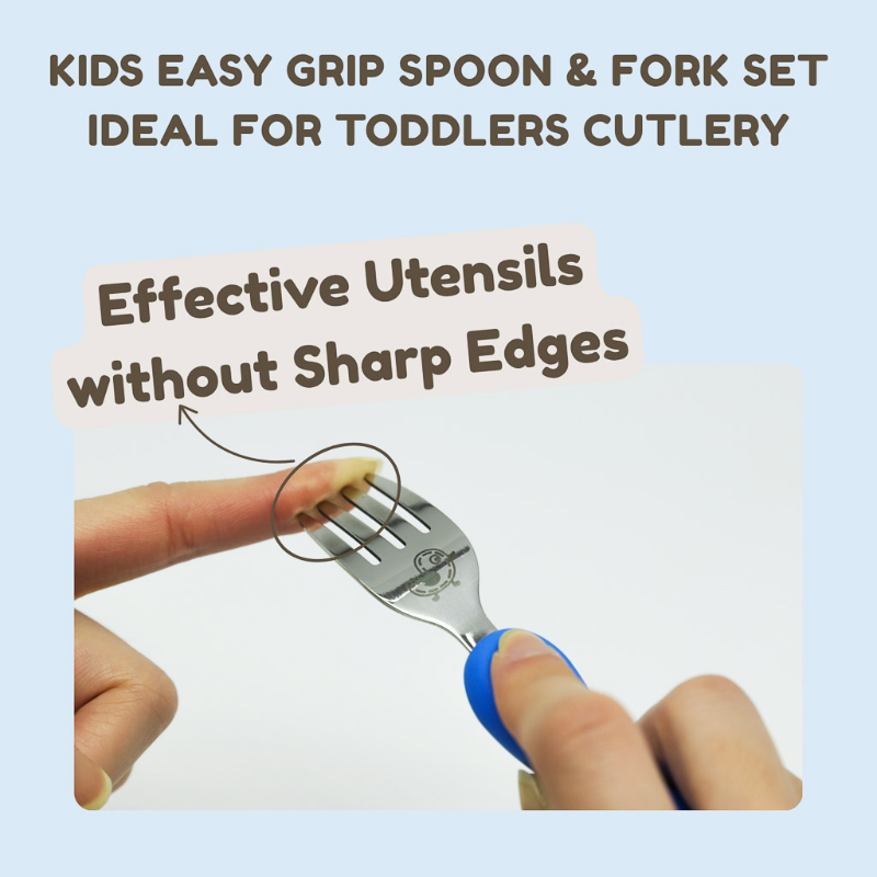 Marcus & Marcus Easy Grip Spoon & Fork Set With Cutlery Case