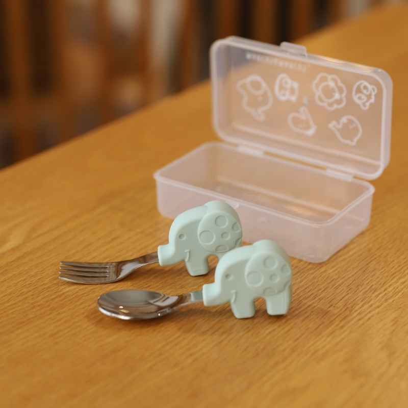 Marcus & Marcus Palm Grasp Spoon & Fork Set With Cutlery Case
