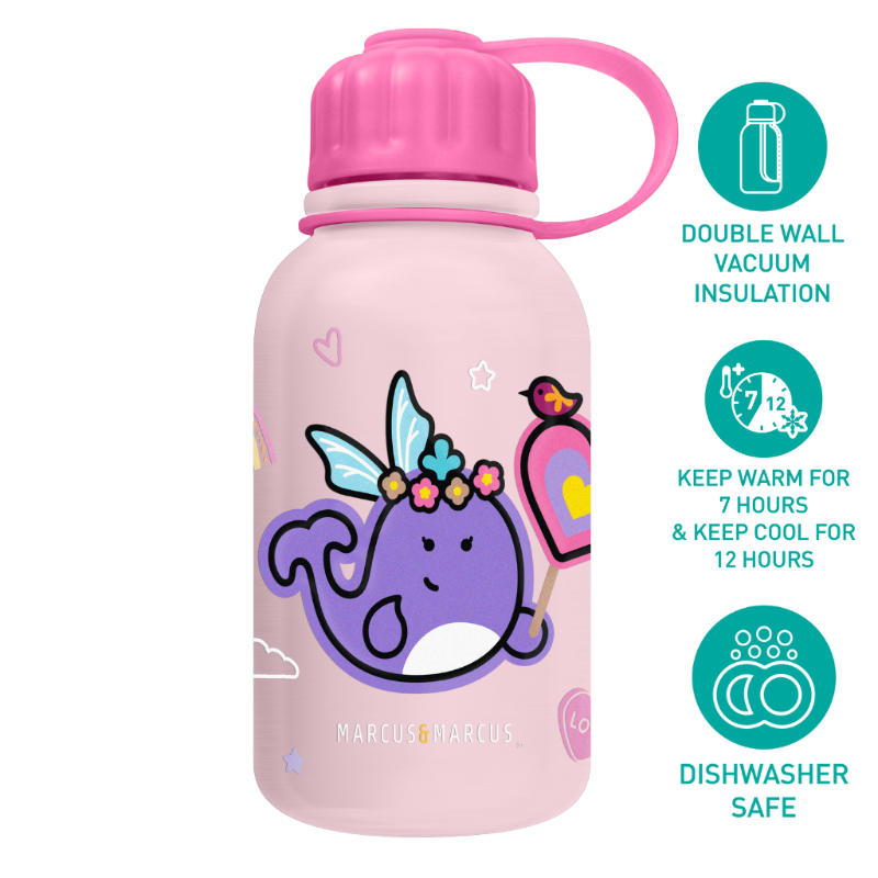 Marcus & Marcus Stainless Steel Double Wall Vacuum Insulated Water Bottle